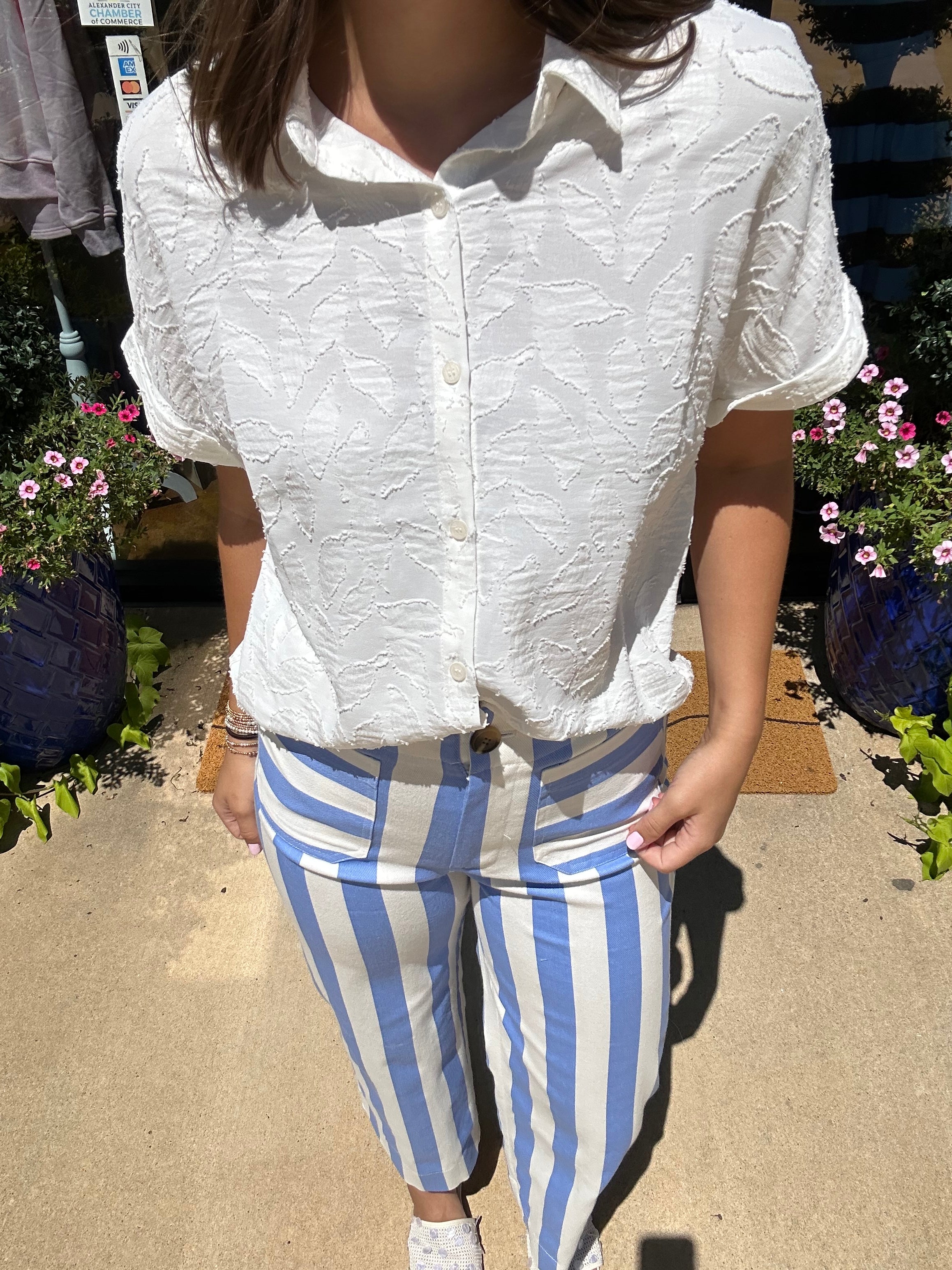 Breezy Jacquard Blouse