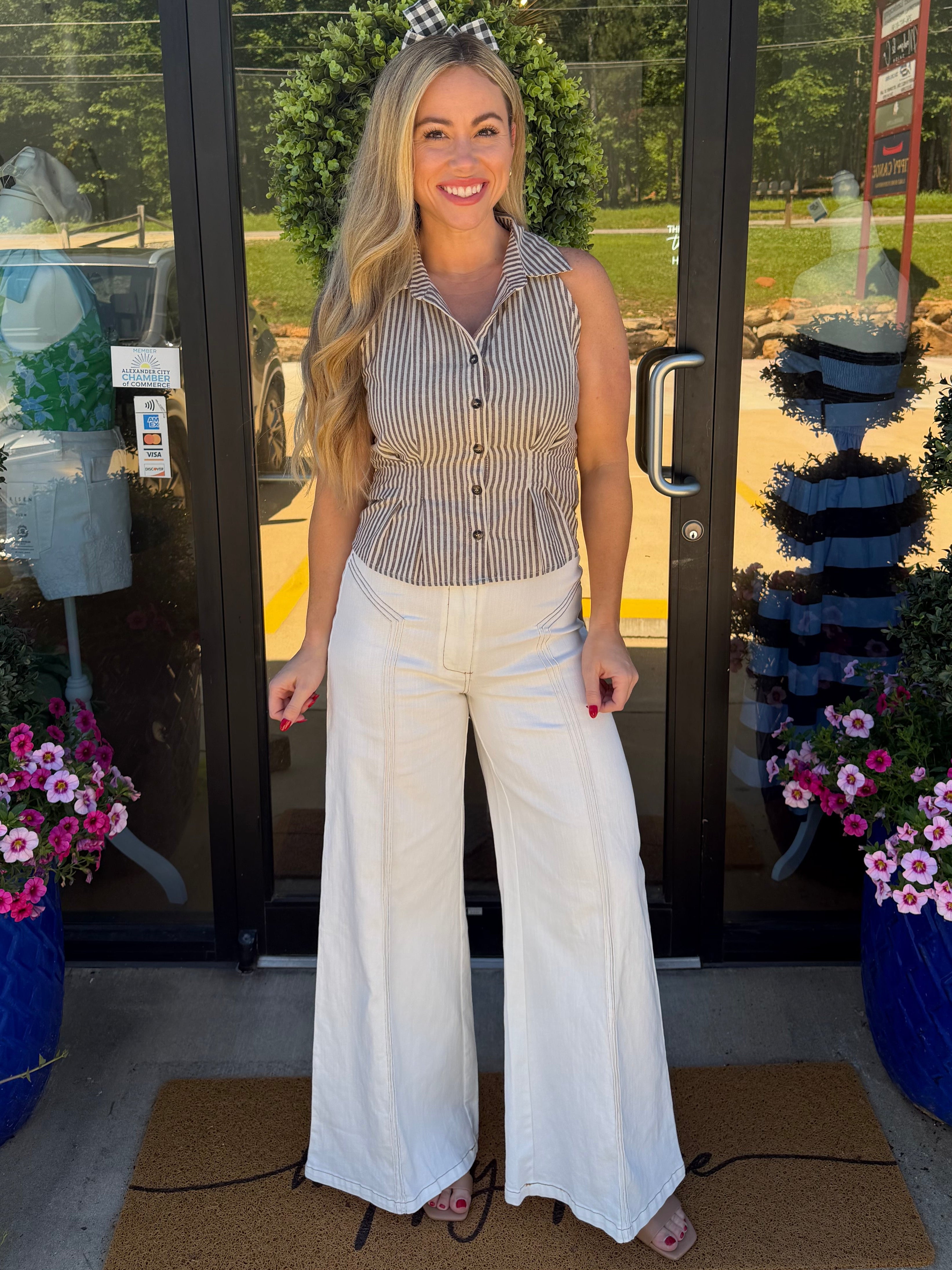 Espresso Stripe Top