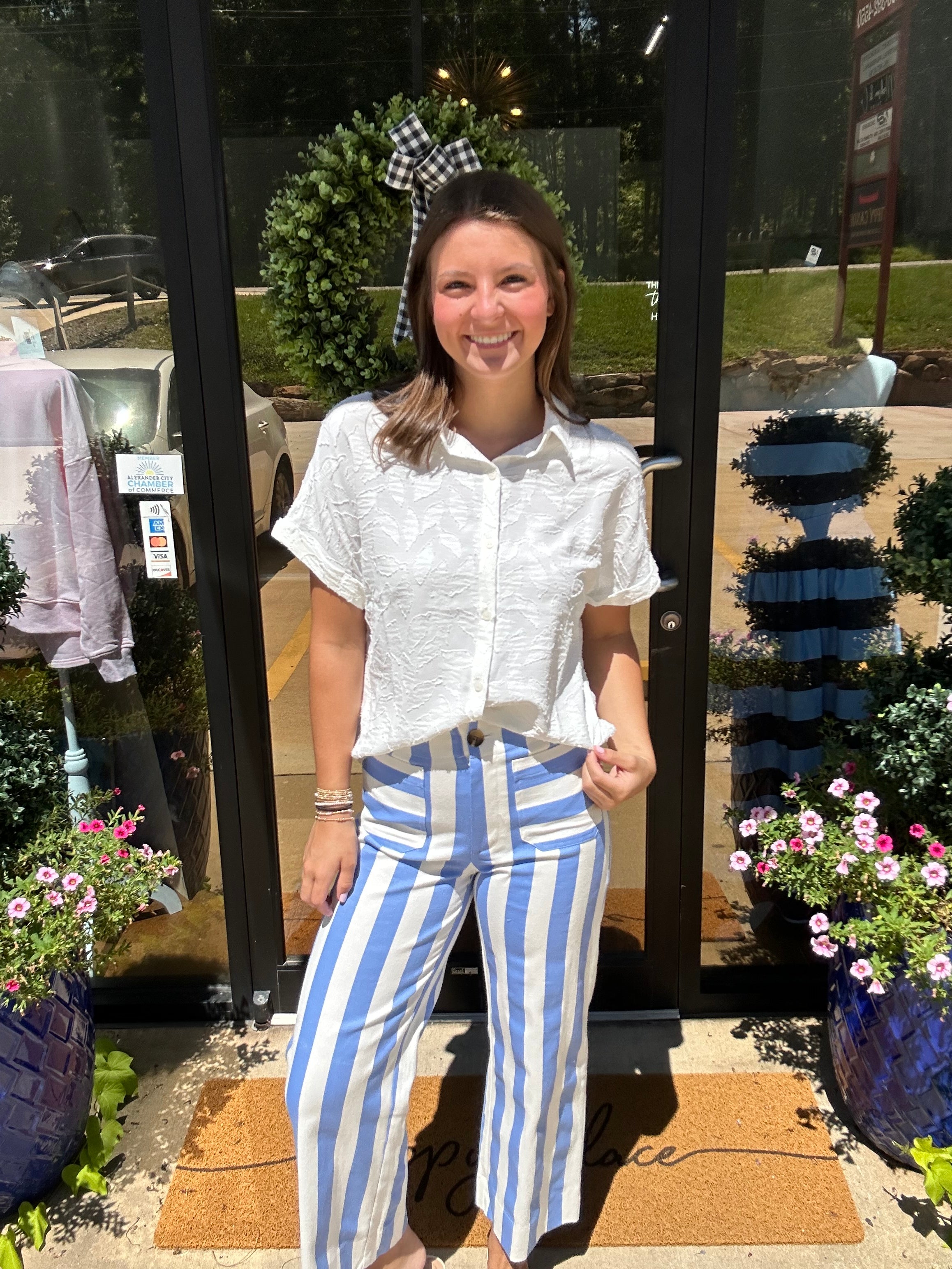 Breezy Jacquard Blouse