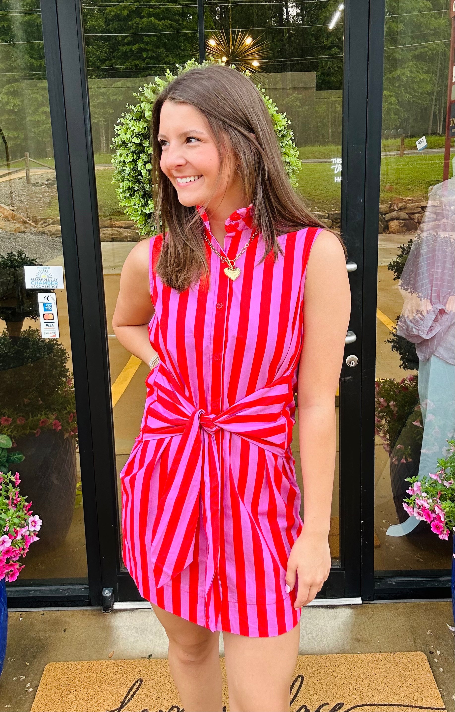 Blush Bay Stripe Dress