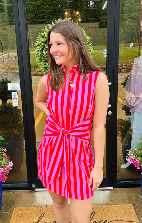 Blush Bay Stripe Dress