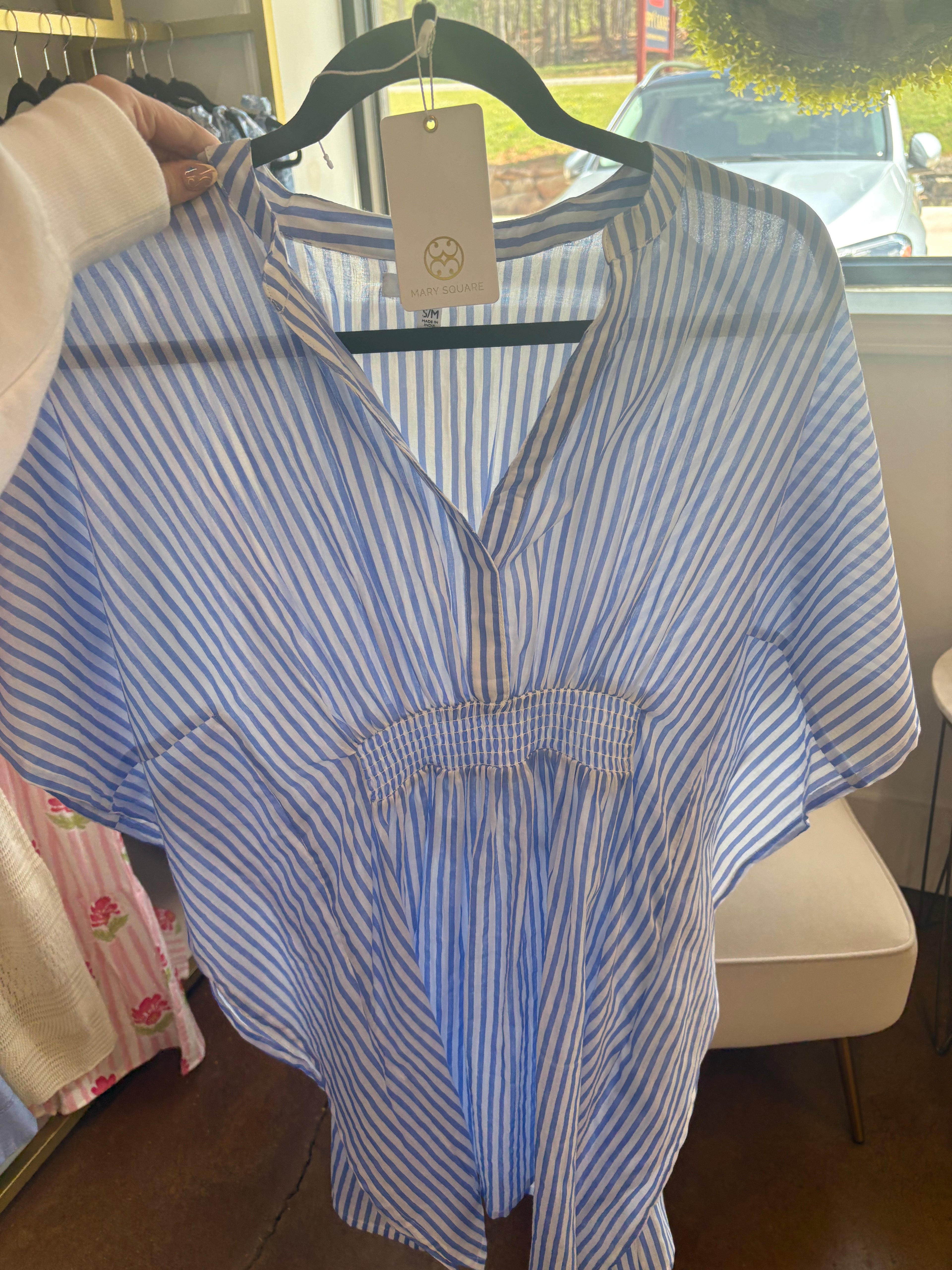 The Bluebell Stripe Cover-Up