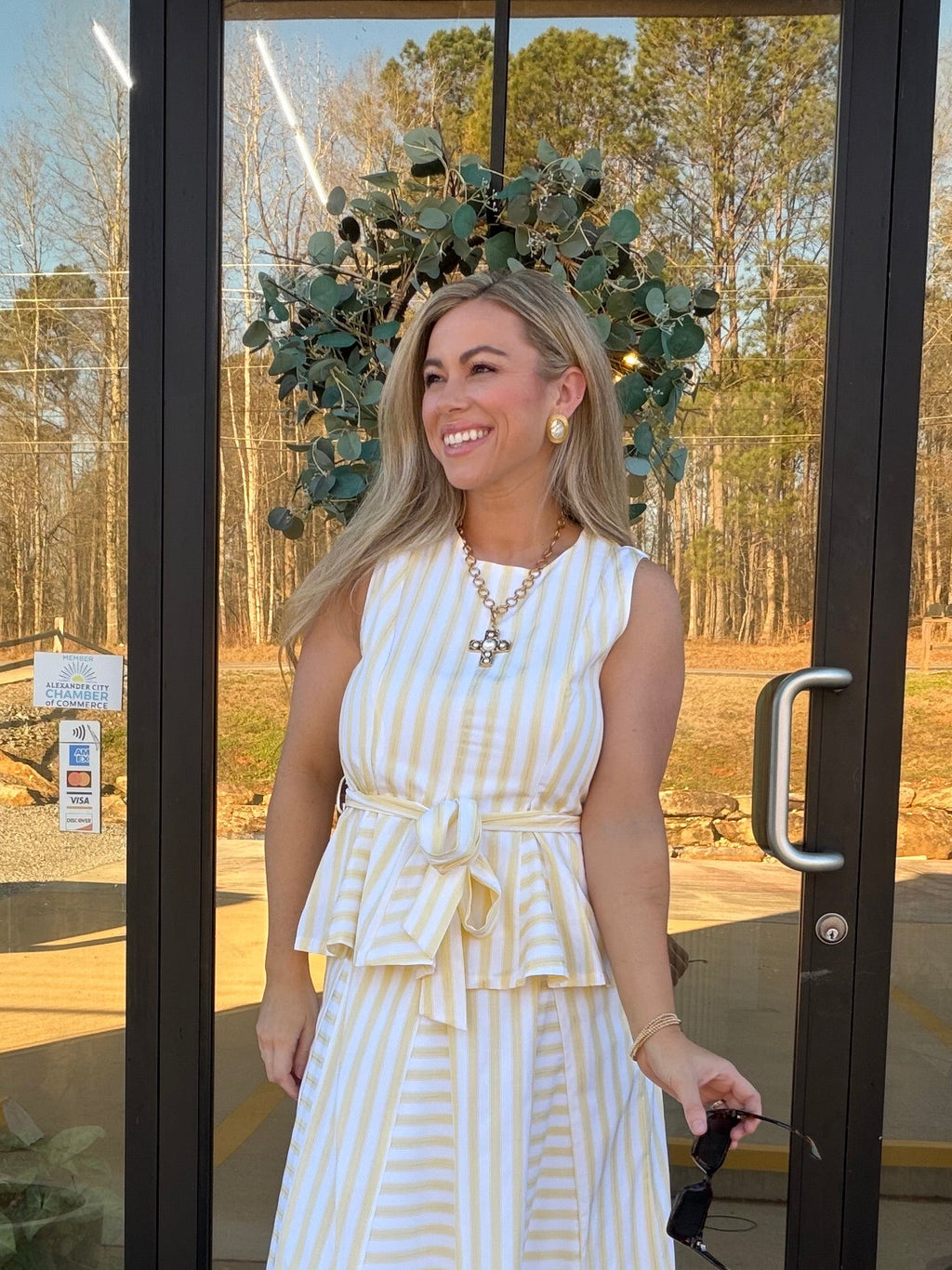 Sunshine Yellow Striped Top